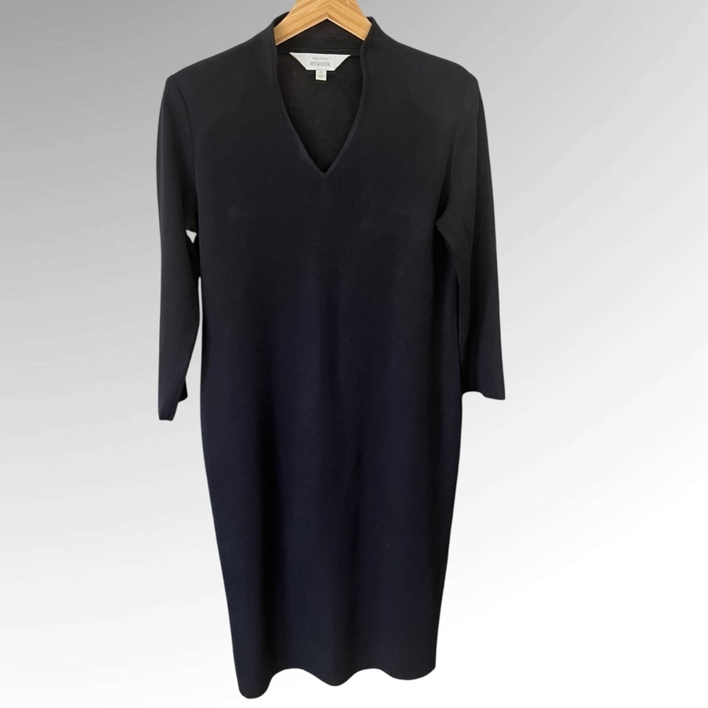 Misook Vintage Long Sleeve sheath Dress.